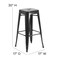 Flash Furniture 30" Black Metal Stool-Black Poly Seat CH-31320-30-BK-PL2B-GG - alternate 7